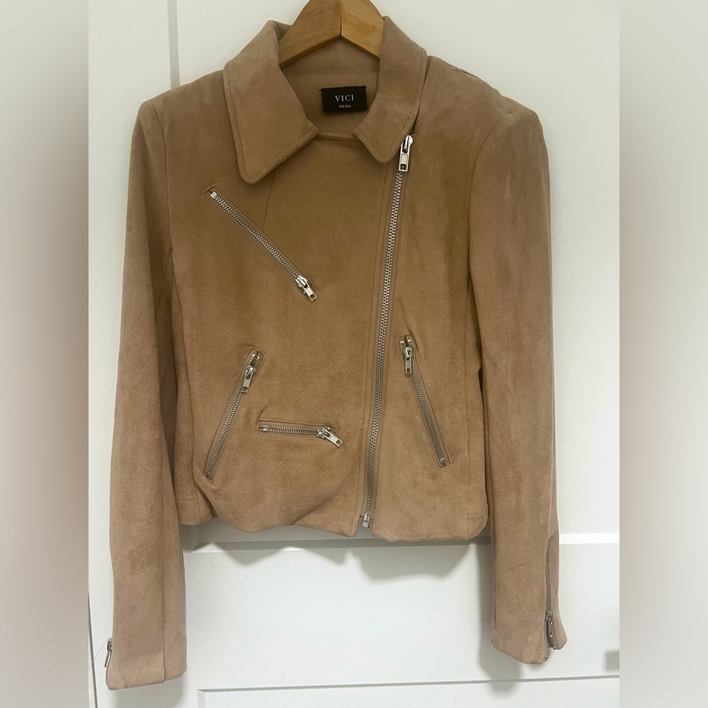 VICI Tan Faux Suede Women's Jacket